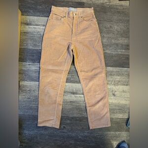 Everlane Baby Cord Cheeky Crop Pale Pinkish Peach Corduroy Pants